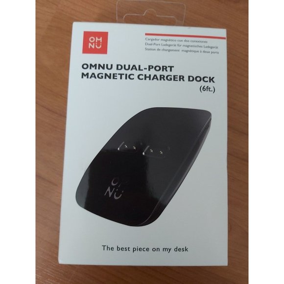 omnu dual-port magnetic charger dock with 6ft USB cable - Picture 1 of 2